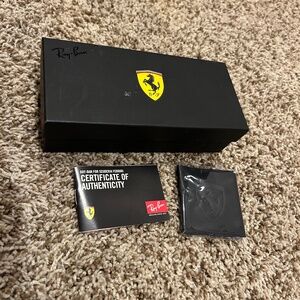 Ray-Ban × Scuderia Ferrari Sunglasses Box & Accessories Set (Authentic)